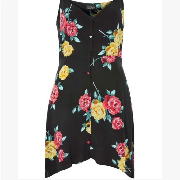NWT Topshop petite button floral slip dress - Picture 5 of 8